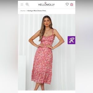Hello Molly Kaitlyn Midi Dress Pink